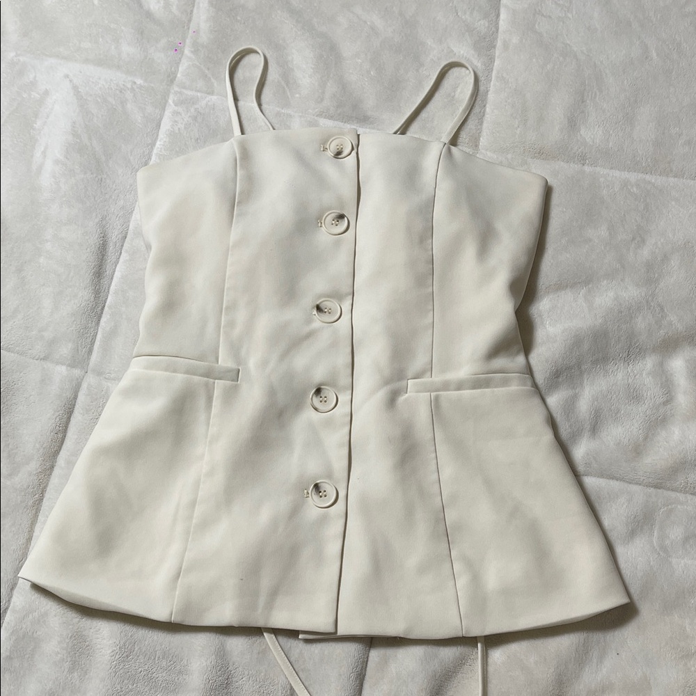 Elegant White Button-Up Women's Top